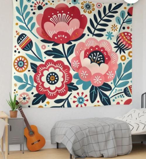 Scale Oversized Flowers for a Fabric Wall Hanging Scale Oversized Flowers for a Fabric Wall Hanging