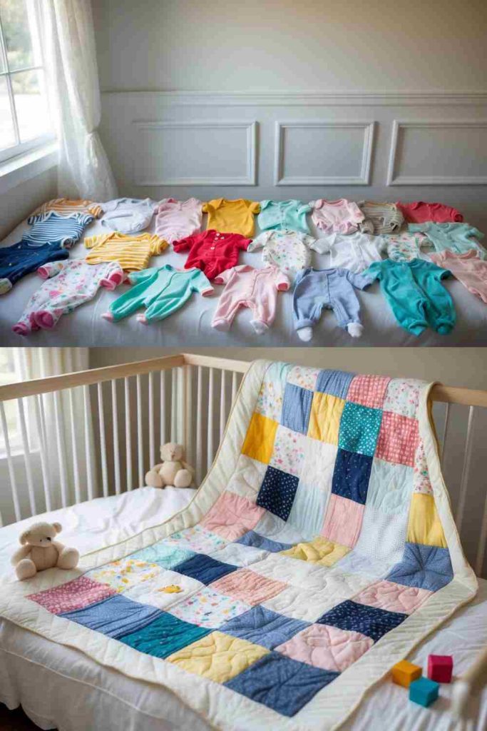 Upcycling Baby Clothes Ideas: Turn Cherished Outfits into a Patchwork Quilt