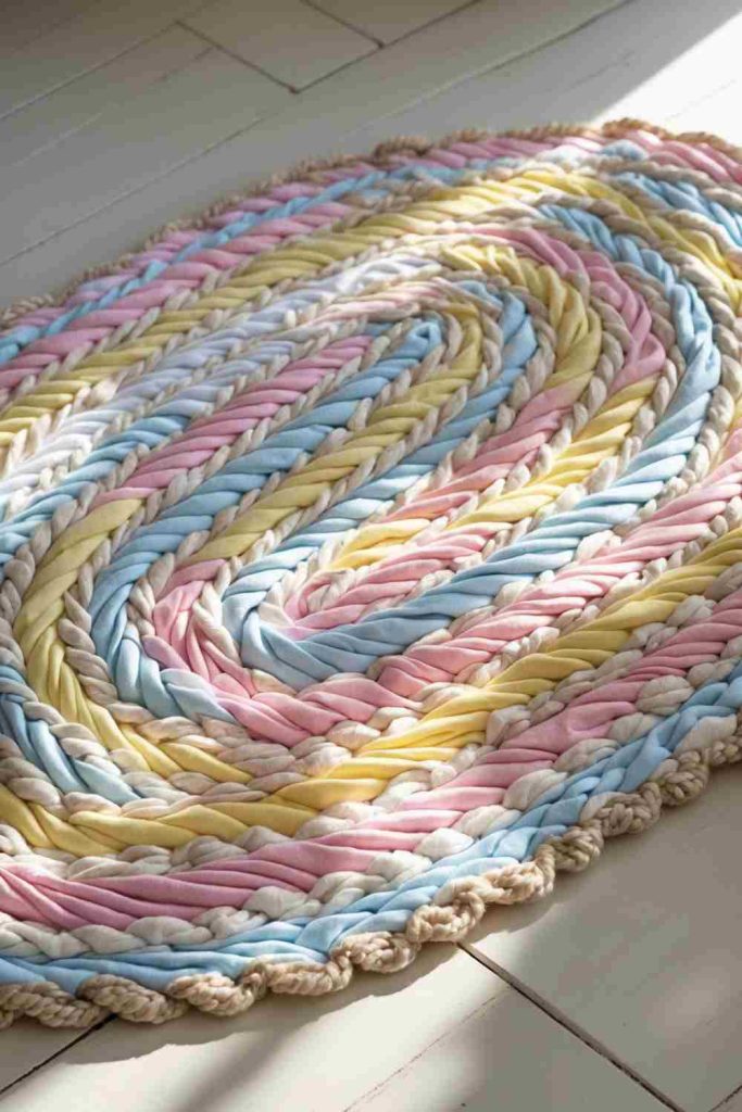 Craft a Beautiful Braided Rag Rug from Beloved Outfits