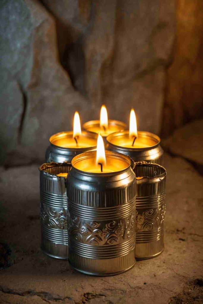 DIY Tin Can Candle Holders