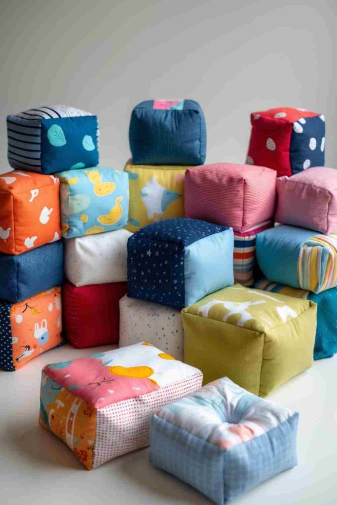Make Cute Soft Fabric Baby Blocks from Adored Outfits