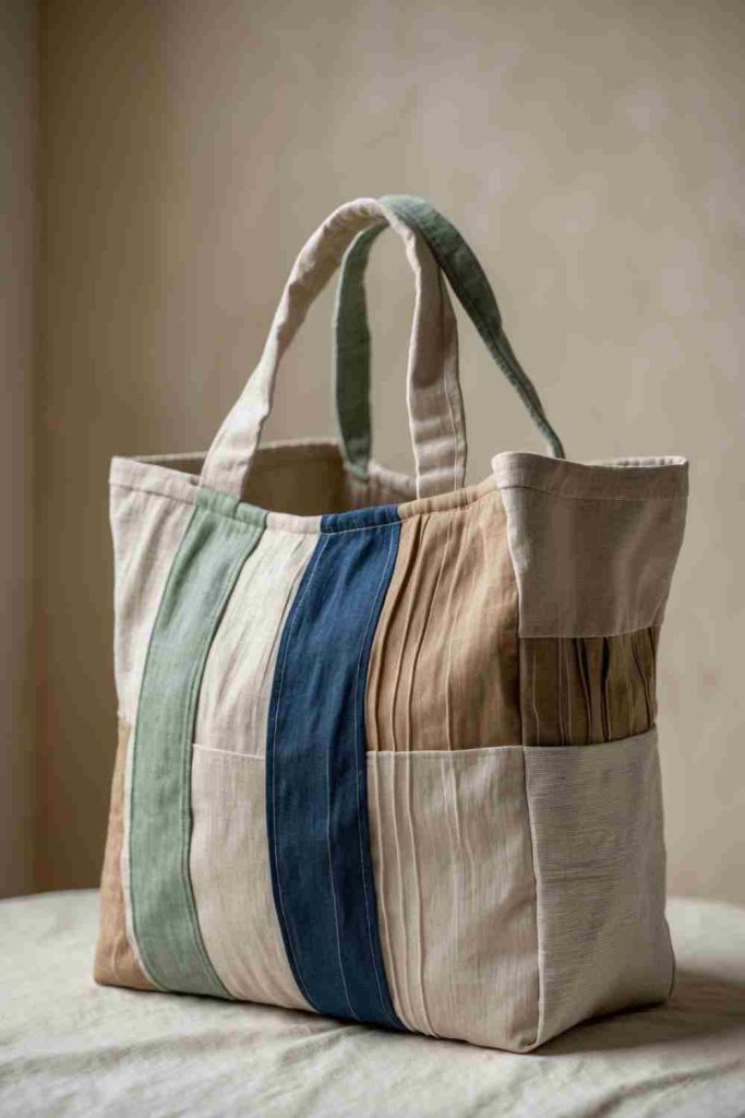 Create a Multi-Colored Tote Bag with Fabric Scraps