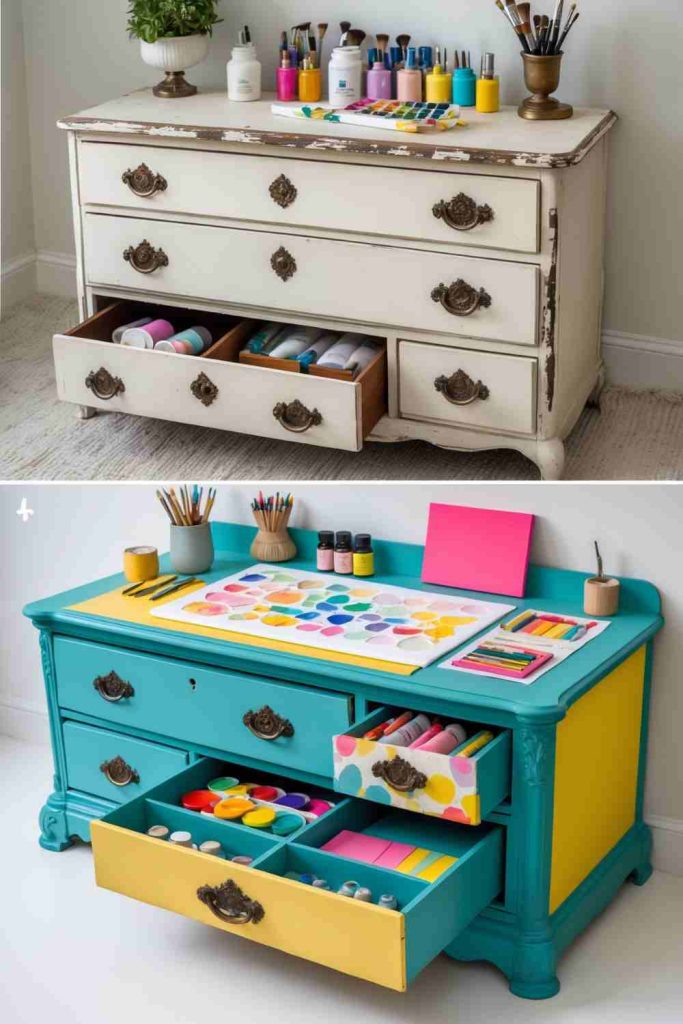 Create a Vibrant Art Station with Paint and Supplies