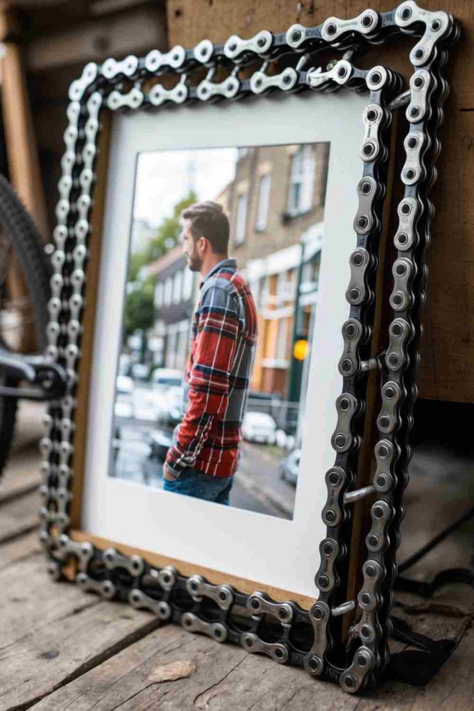 DIY Bicycle Chain Photo Frame