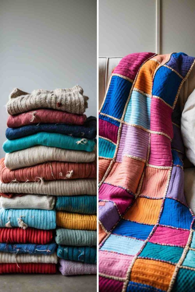DIY Colorful Patchwork Quilt