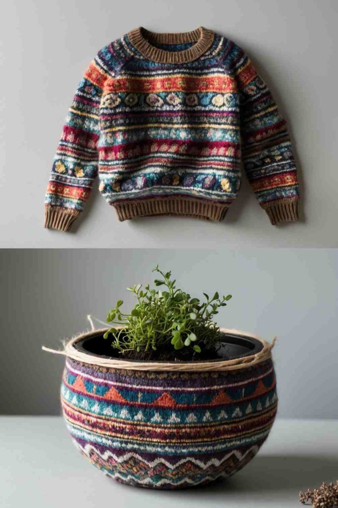 DIY Colorful Plant Pot Cover