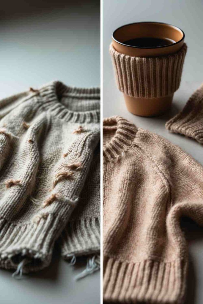 DIY Cozy Sweater and Matching Coffee Sleeve