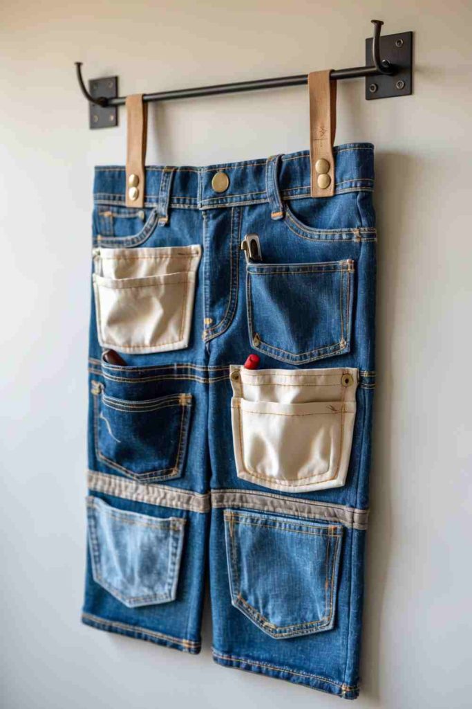 DIY Denim Jeans Utility Organizer