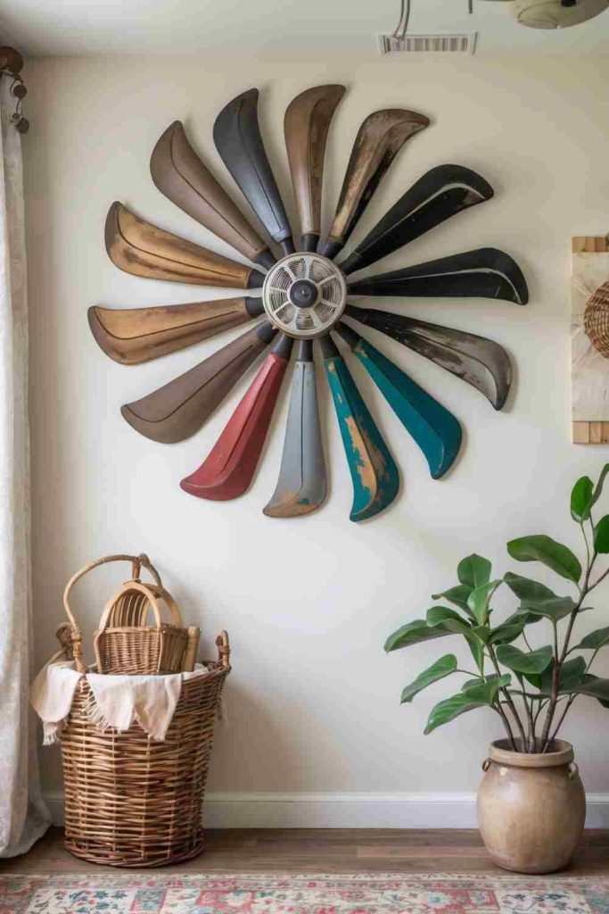 DIY Fan Blade Wall Art