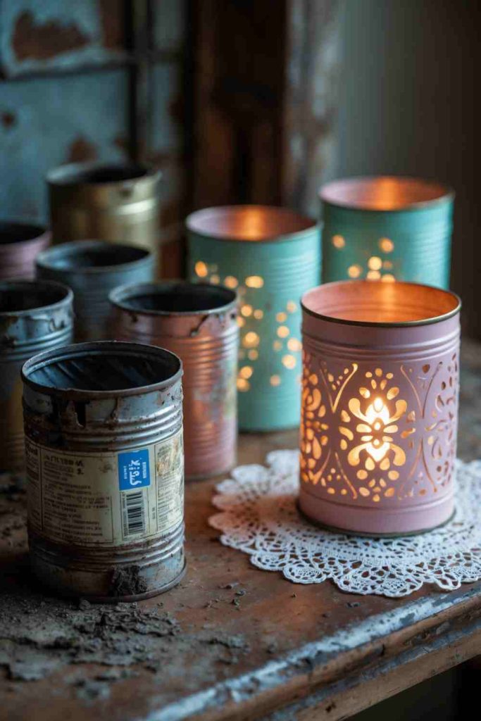DIY Lanterns from Old Cans