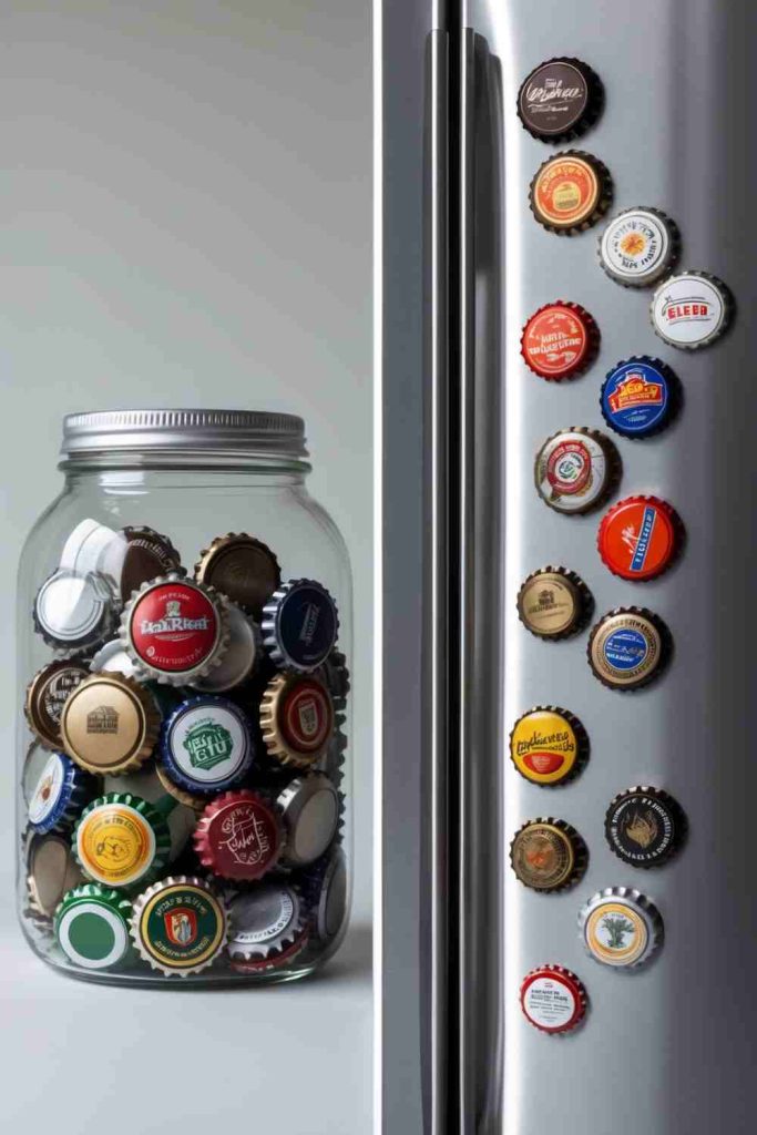 DIY Magnets from Bottle Caps