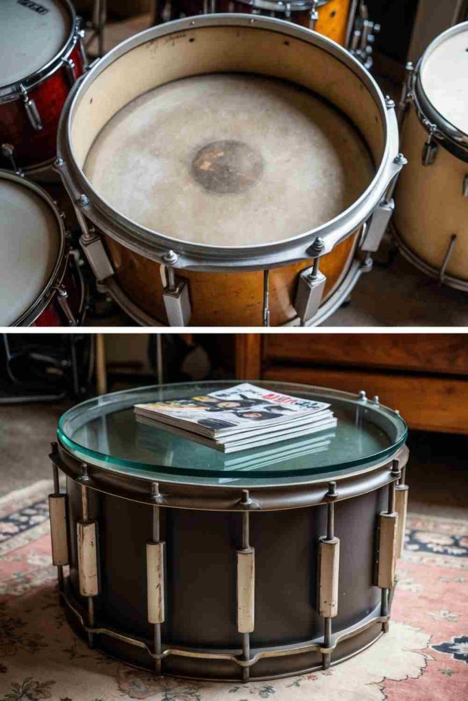 DIY Snare Drum Coffee Table