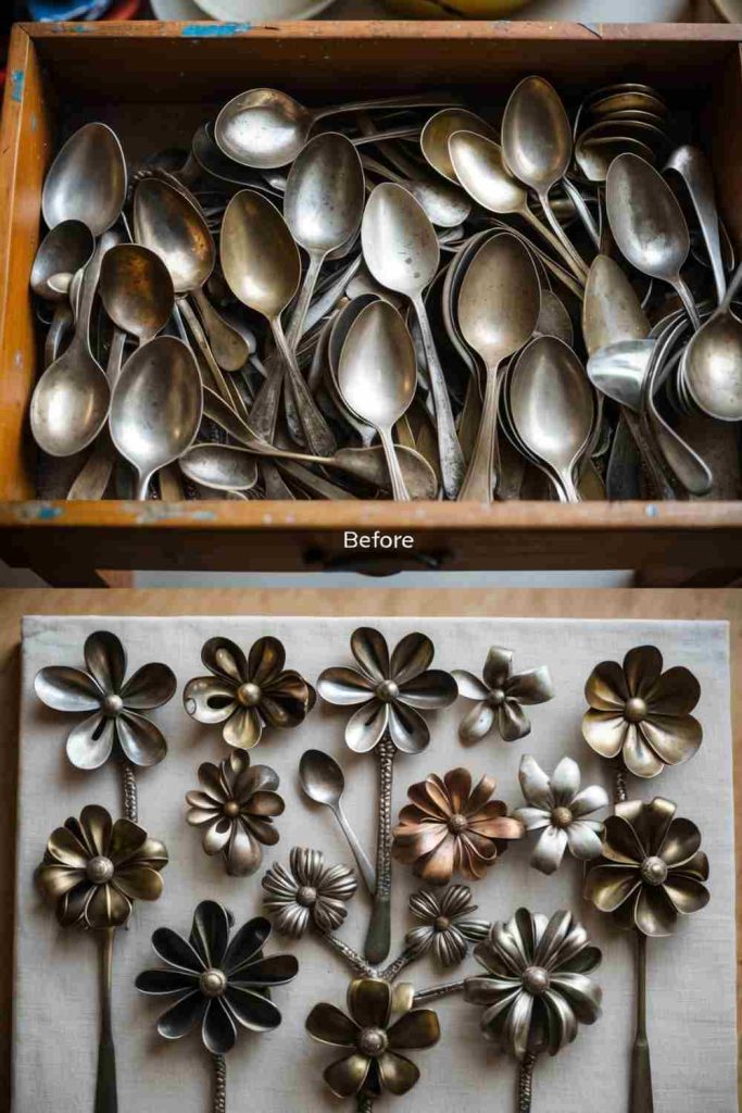 DIY Spoon Flower Wall Art
