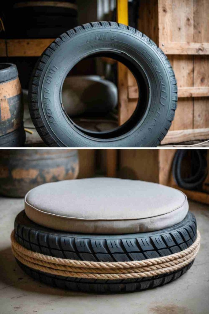 DIY Tire Ottoman