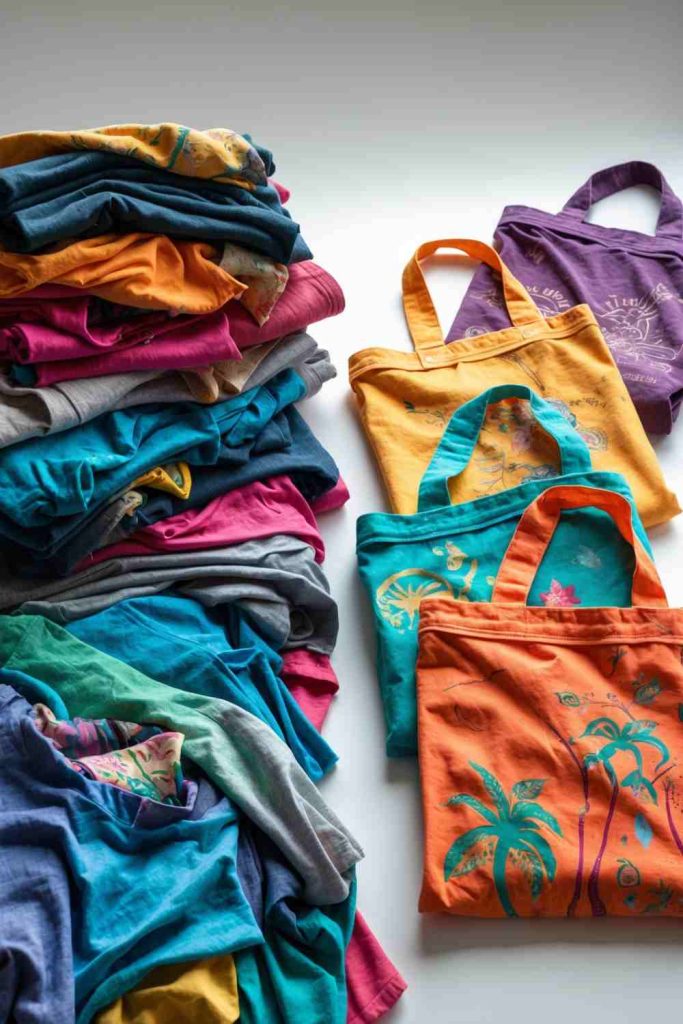 DIY Tote Bags from Old T-Shirts