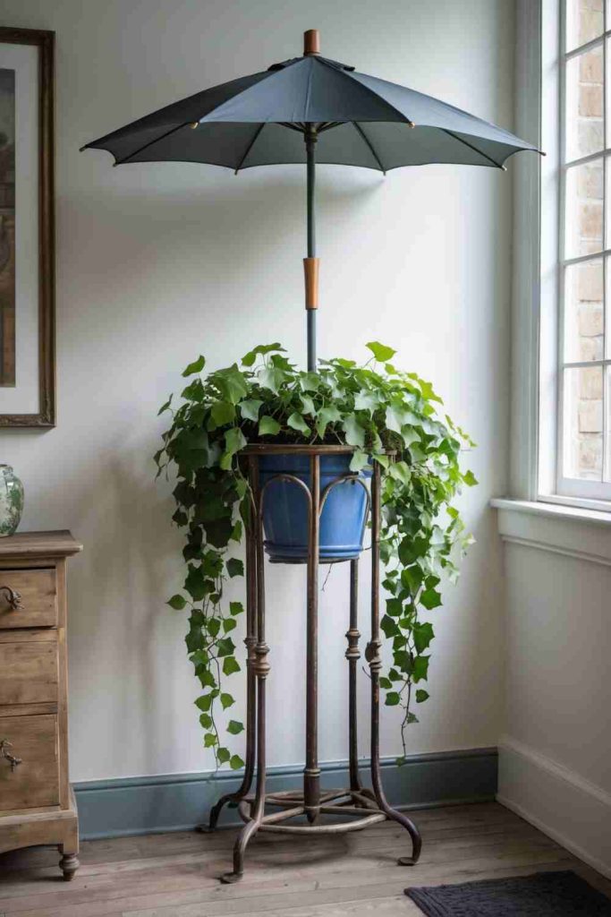 DIY Umbrella Stand Plant Holder