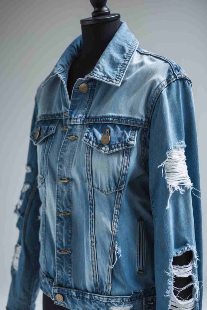 DIY Upcycled Denim Jacket Ideas with Distressed & Faded Details