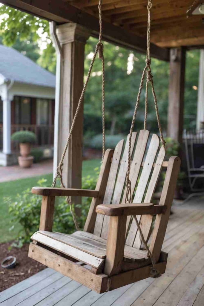 DIY Wooden Garden Chair Swing