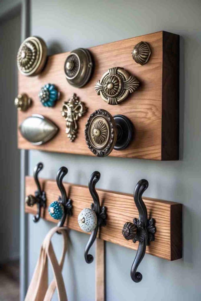 DIY Drawer Pull Coat Rack