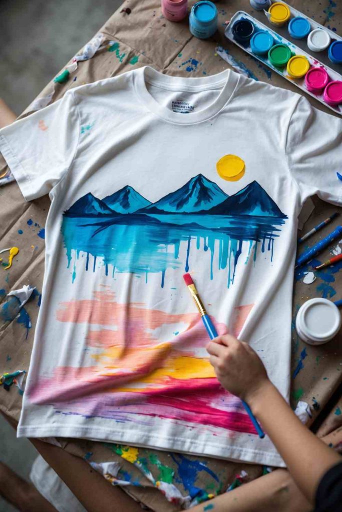 Upcycling T-Shirt Ideas with Beautiful DIY Fabric Paint Designs