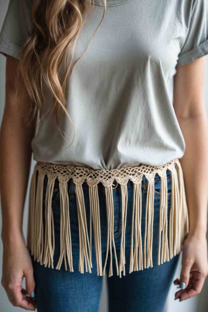 DIY Fringe Belt for a Boho-Chic Look