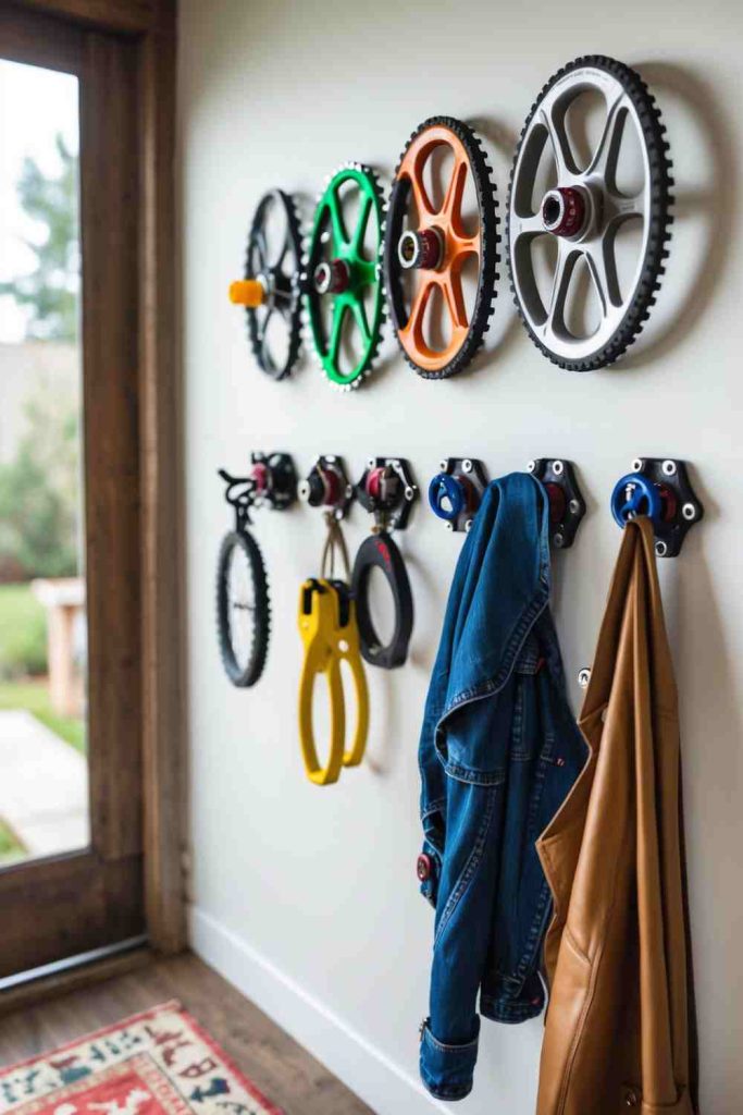 Transform Bicycle Gears into a Stylish Wall Organizer