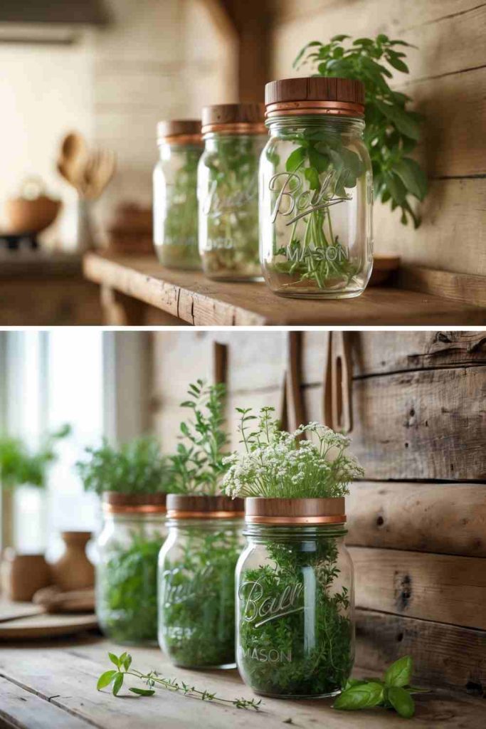 DIY Mason Jar Herb Garden