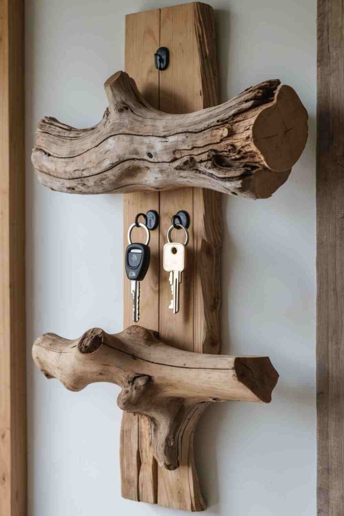 DIY Driftwood Key Holder 