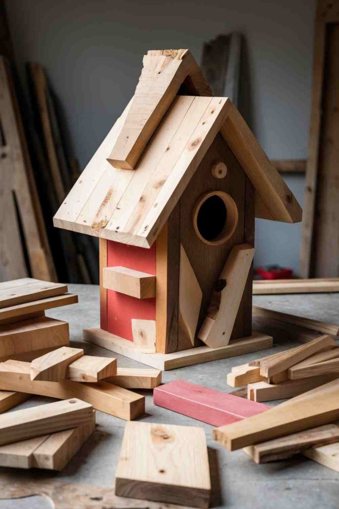 Upcycled Wood Birdhouse 