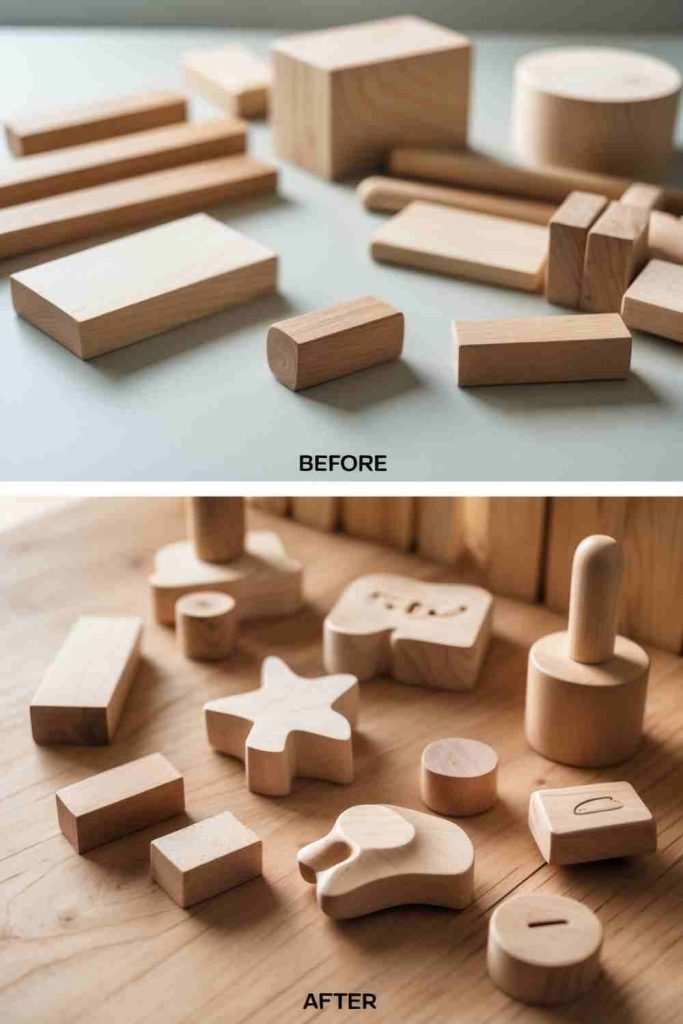 Transform Simple Wood Pieces into Creative Children's Toys