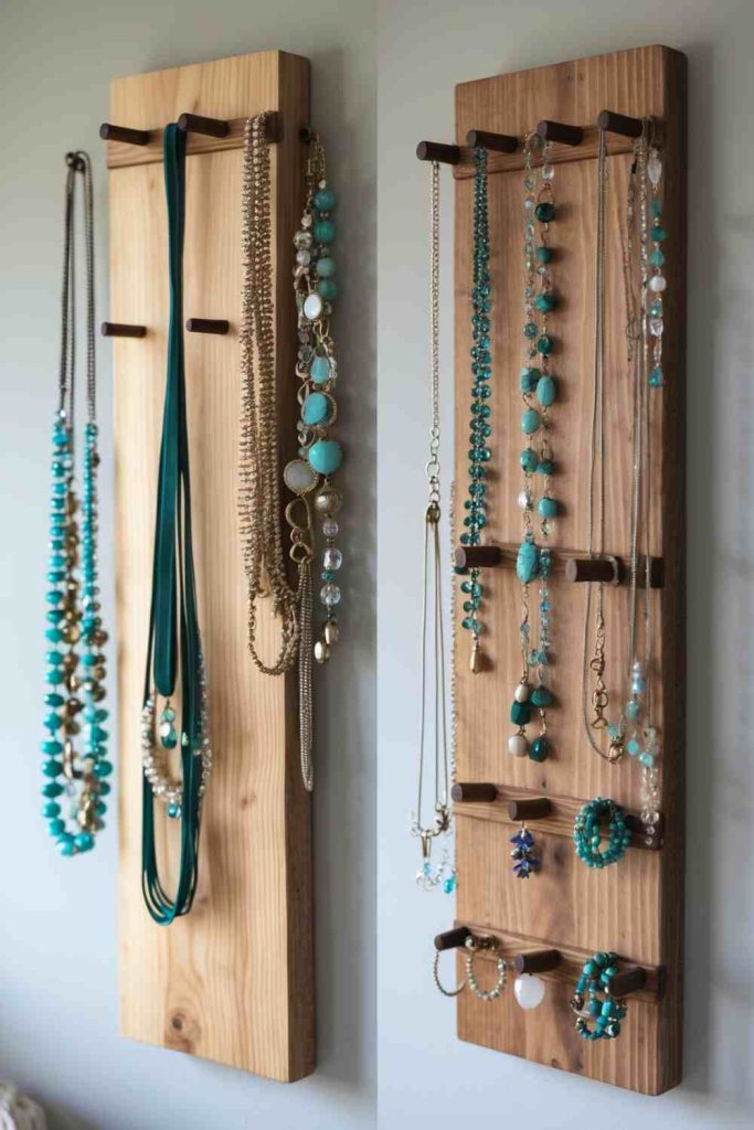 Simple Wooden Plank to DIY Jewelry Organizer  