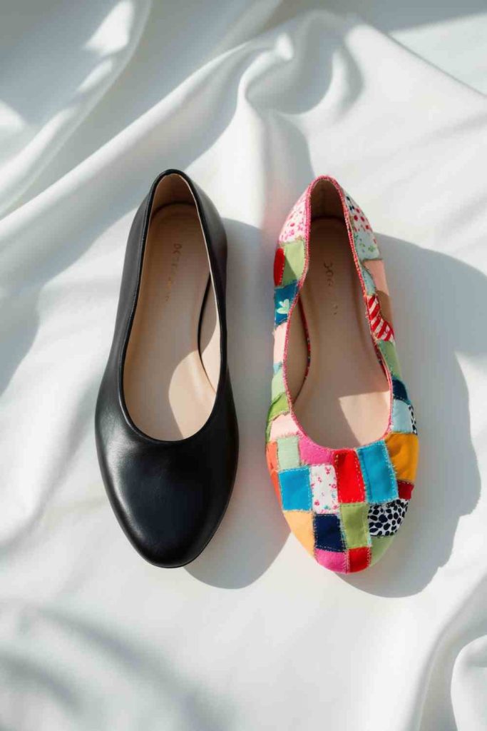 Transform Flats with Colorful Fabric Patches