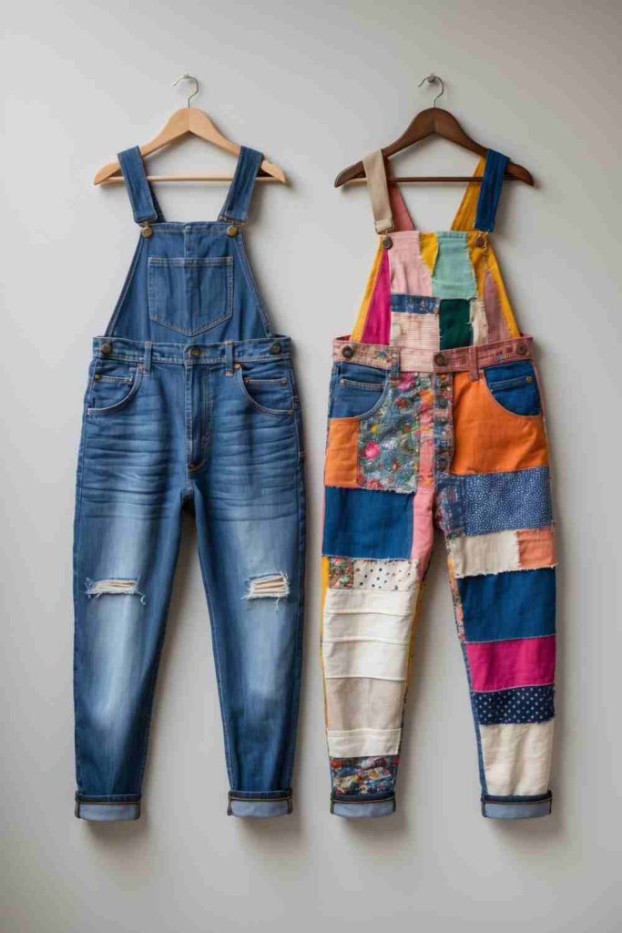 Transform Old Overalls into Vibrant Patchwork Designs