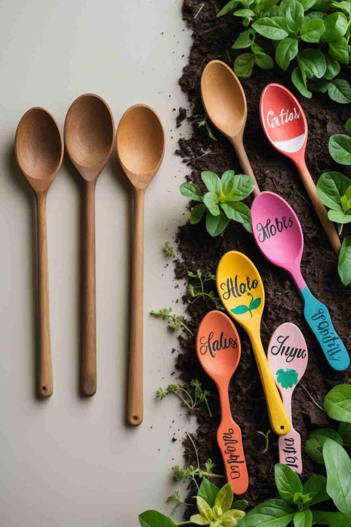 Transform Wooden Spoons into Painted Garden Markers