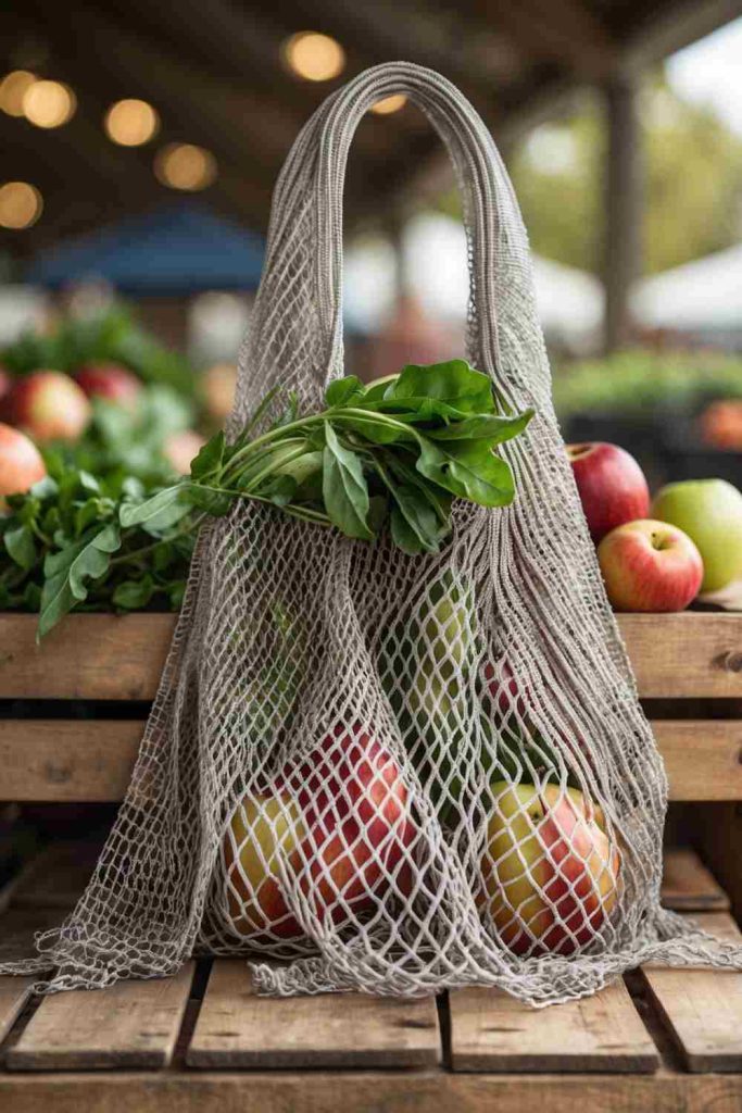 Transform a Mesh Bag into a Rustic Produce Carrier