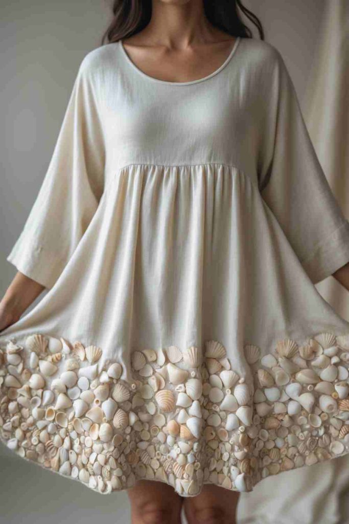Transform an Old Dress with Seashell Embellishments
