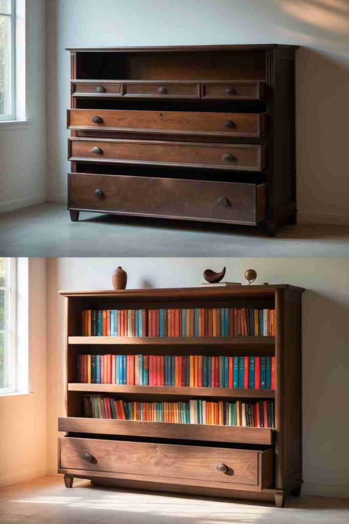 Transform with Wood Stain, Books, and Decor
