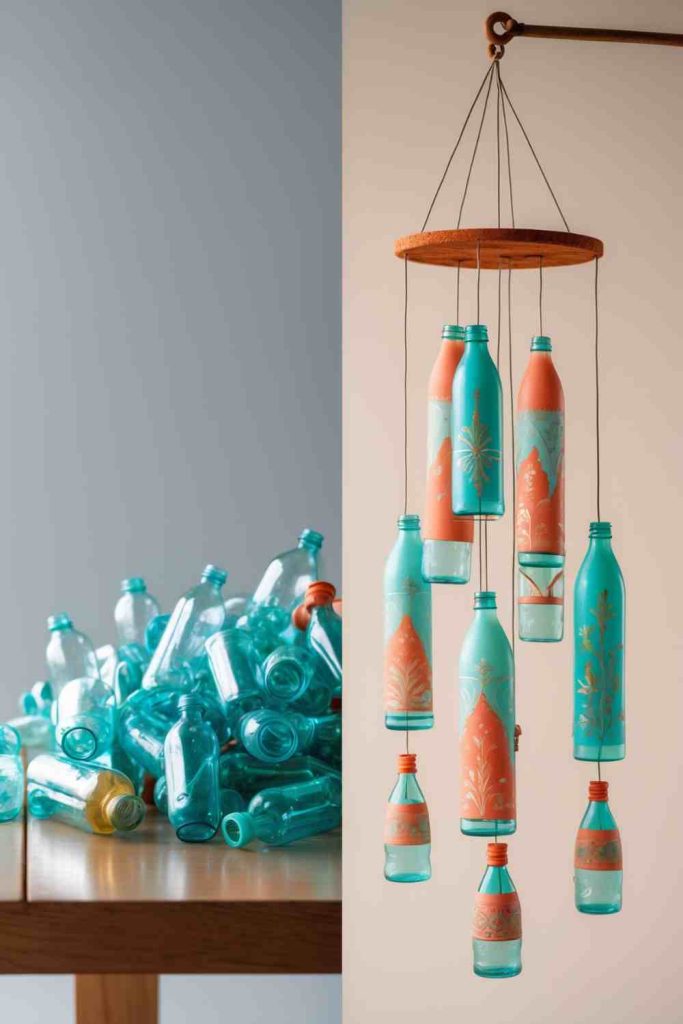 Turn Turquoise Bottles into a Stunning Hanging Decoration
