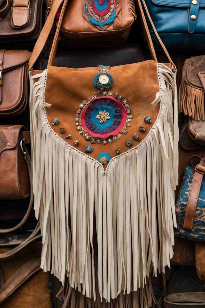Turn a Plain Leather Bag into a Boho Fringe Beauty with Fabric