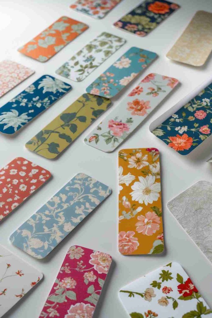 Upcycled Bookmarks Ideas with Stunning Floral Cards