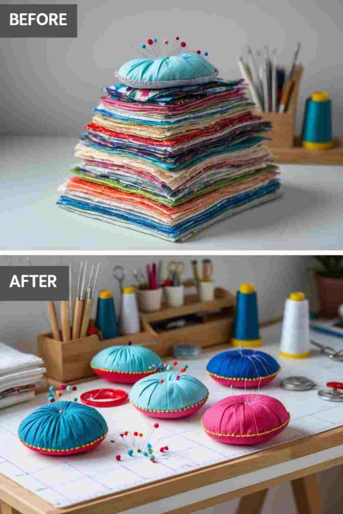 Upcycled Sewing Ideas: Craft Colorful Pincushions from Fabric Scraps