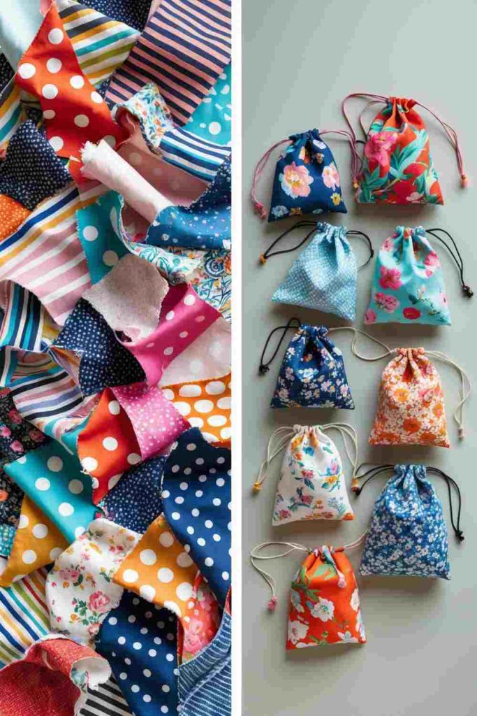 Upcycled Sewing Ideas: Make Beautiful Drawstring Bags from Fabric Scraps