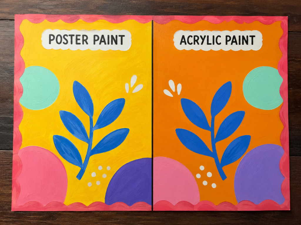 A Bold Poster Board Highlights Flat Shapes and Graphic Colour A Bold Poster Board Highlights Flat Shapes and Graphic Colour