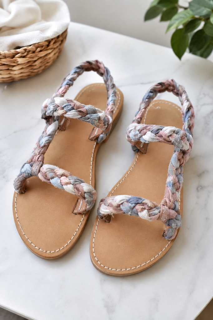 Braid Fabric Scraps into New Sandal Straps Braid Fabric Scraps into New Sandal Straps