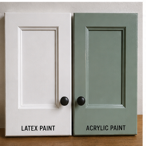 Choose Latex for a Full Cabinet Door and Acrylic for Decorative Cabinet Art