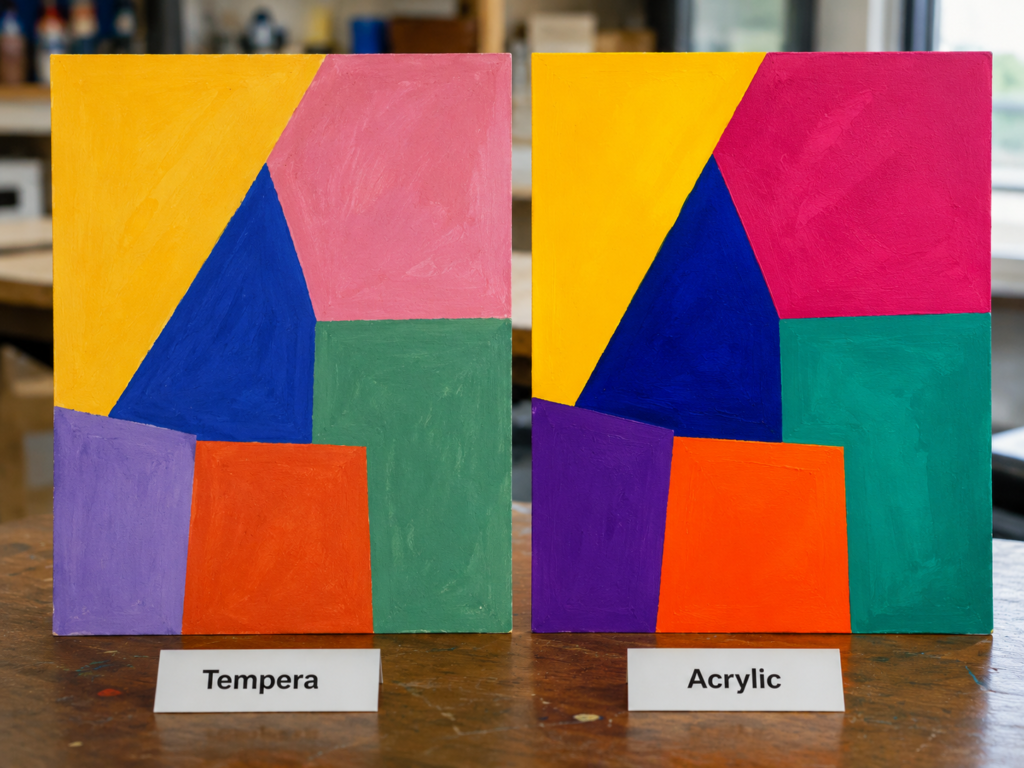 Compare Flat Geometric Colour with Richer Acrylic Blocks Compare Flat Geometric Colour with Richer Acrylic Blocks