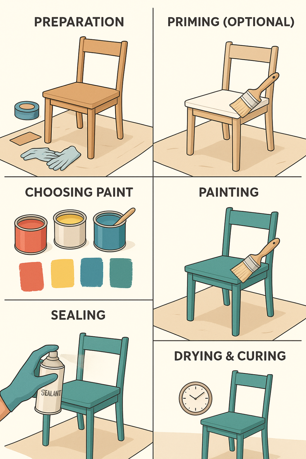 How to Use Acrylic Paint on Furniture steps
