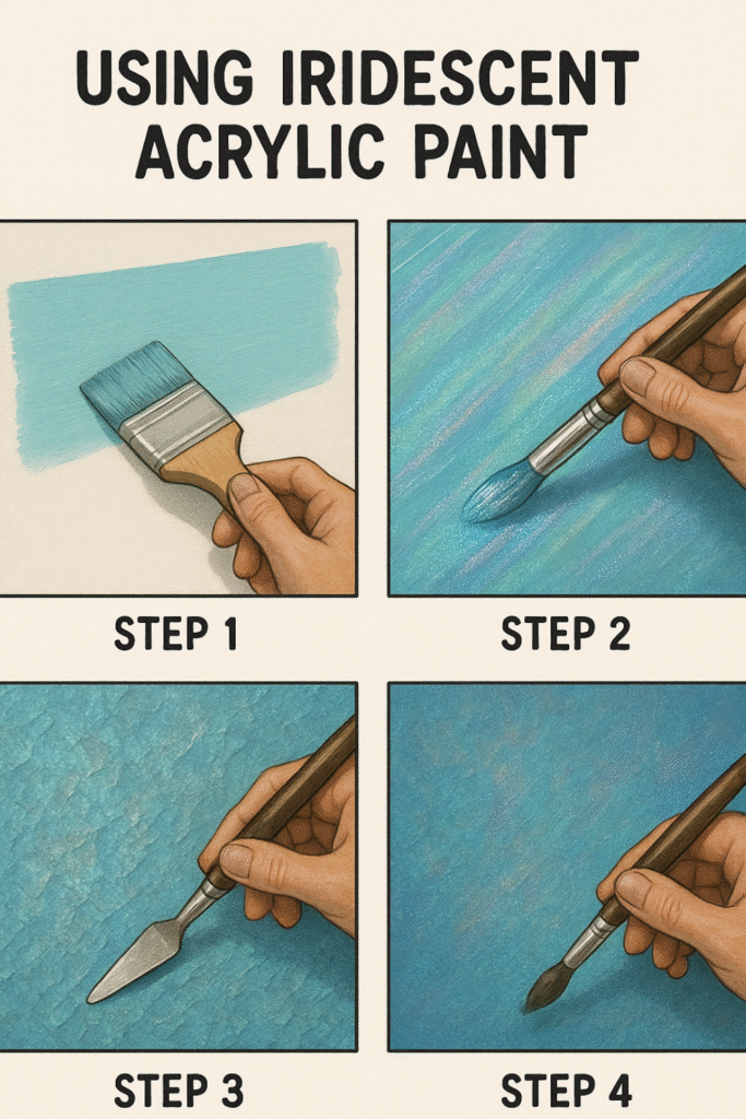 How to Use Iridescent Acrylic Paint steps