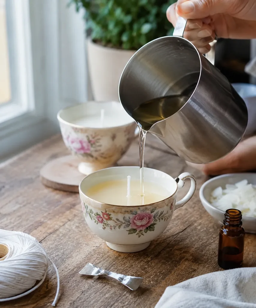 Make a Teacup Candle From a Cup You No Longer Use