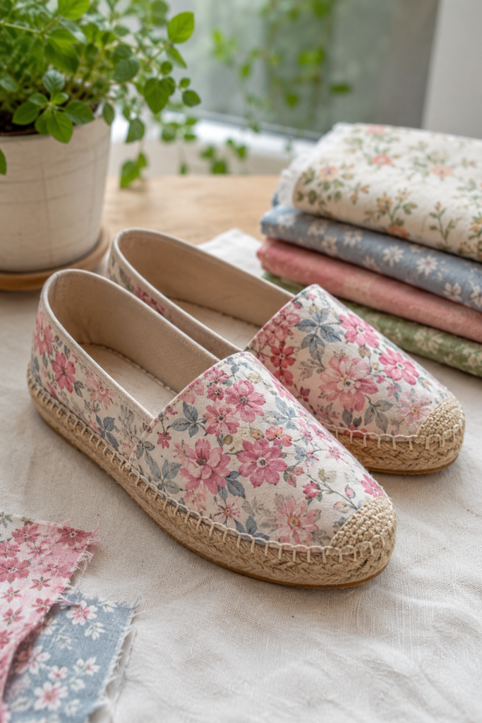 Paint Small Florals onto Plain Canvas Sneakers Paint Small Florals onto Plain Canvas Sneakers